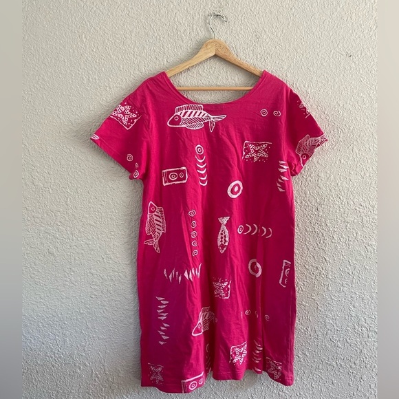 Vintage I.G. Sport Cotton Pink Fish Dress - Picture 3 of 8